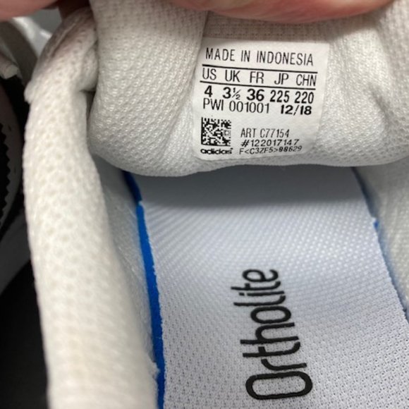 ADIDAS - Superstar La Marque Aux 3 Bandes Leather Shoe Sz 4 - Picture 6 of 7